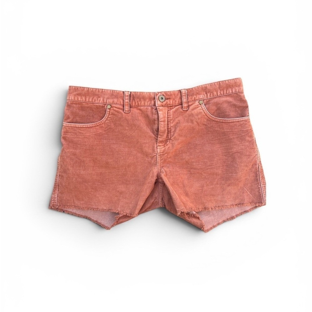 Carve Designs Oahu Terracotta Corduroy Raw Hem Shorts Size 10 Stretch‎